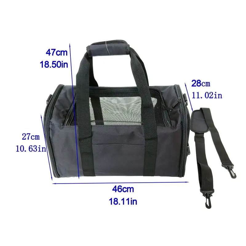 Dog bag Airline Approved Large Soft-Sided Collapsible Pet Travel Carrier for Dog Puppy; Cats; 2 Kitty; Portable Dog Travel Carrier with 5 Doors; 1 Storage Pockets; Removable Pads Easy to clean up