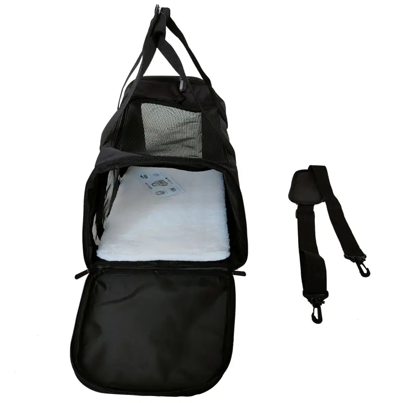 Dog bag Airline Approved Large Soft-Sided Collapsible Pet Travel Carrier for Dog Puppy; Cats; 2 Kitty; Portable Dog Travel Carrier with 5 Doors; 1 Storage Pockets; Removable Pads Easy to clean up