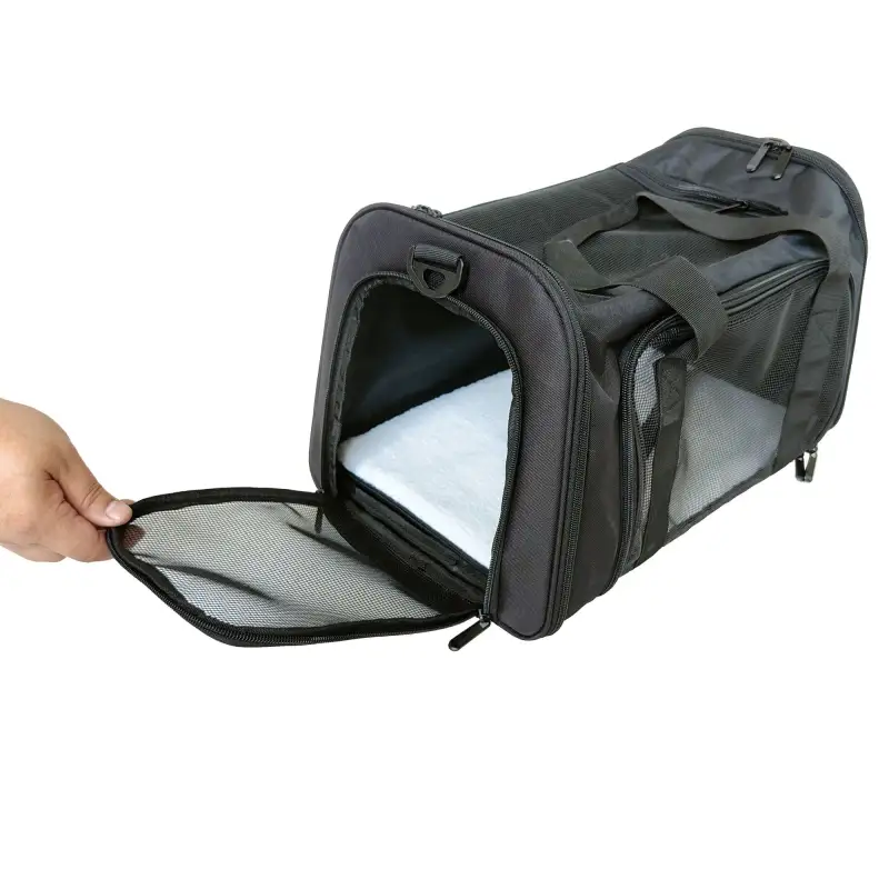 Dog bag Airline Approved Large Soft-Sided Collapsible Pet Travel Carrier for Dog Puppy; Cats; 2 Kitty; Portable Dog Travel Carrier with 5 Doors; 1 Storage Pockets; Removable Pads Easy to clean up