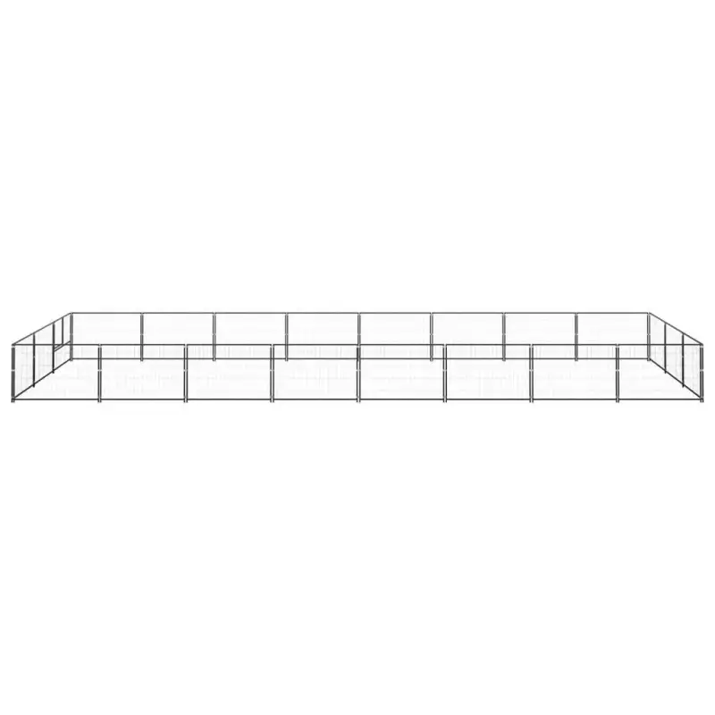 Dog Kennel Black 258.3 ft² Steel
