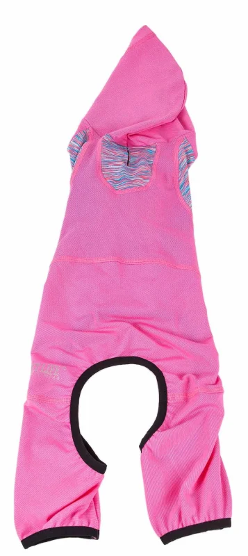 Pet Life Active 'Pawsterity' Heathered Performance 4-Way Stretch Two-Toned Full Bodied Hoodie