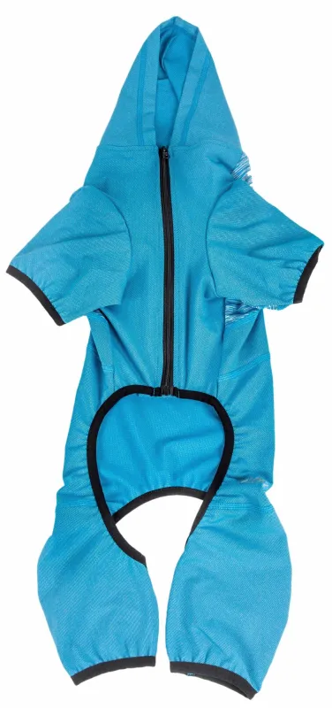 Pet Life Active 'Pawsterity' Heathered Performance 4-Way Stretch Two-Toned Full Bodied Hoodie