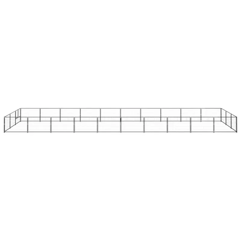 Dog Kennel Black 322.9 ft² Steel