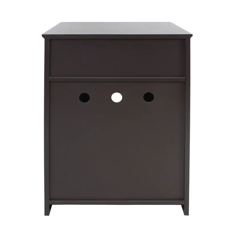 Wooden Pet House Cat Litter Box Enclosure with Drawer; Side Table; Indoor Pet Crate; Cat Home Nightstand (Brown)