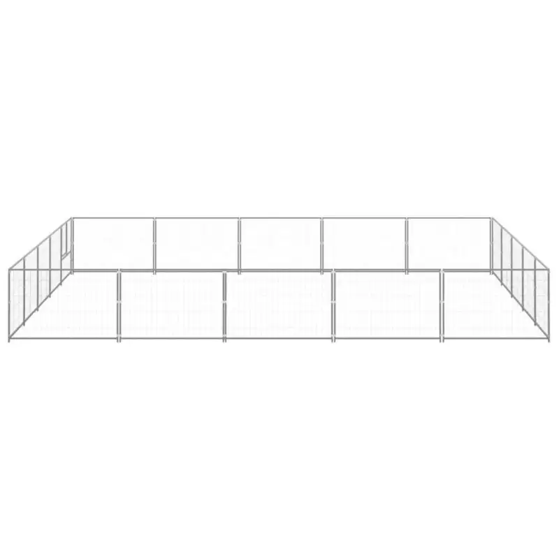 Dog Kennel Silver 269.1 ft² Steel