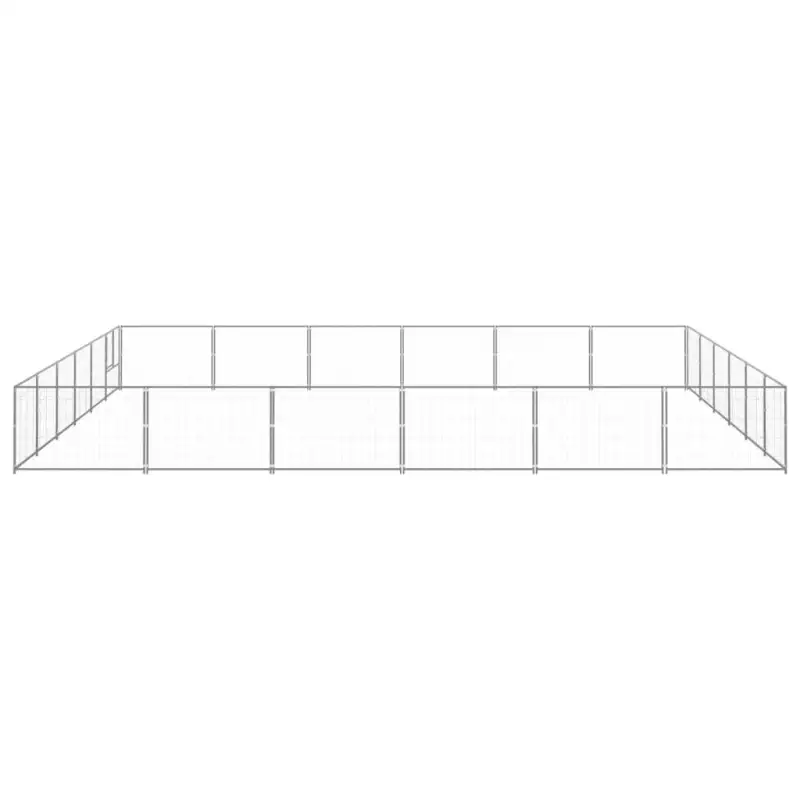 Dog Kennel Silver 387.5 ft² Steel