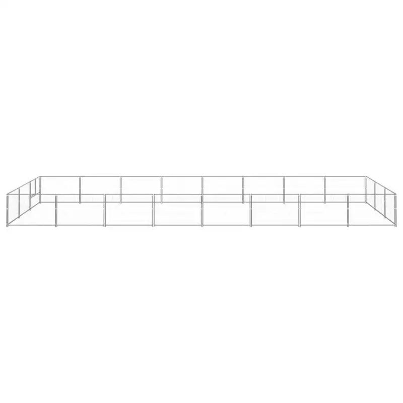 Dog Kennel Silver 258.3 ft² Steel