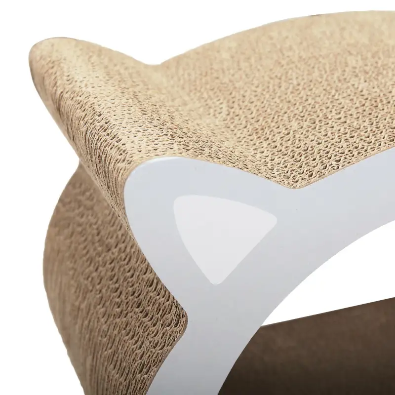 Cat scratcher cat toy corrugated cardboard cute cat head shape XH
