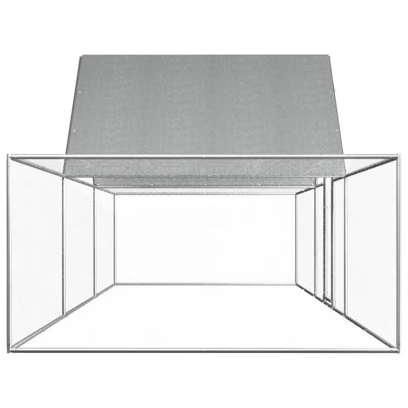 Chicken Coop 19.7'x6.6'x6.6' Galvanized Steel
