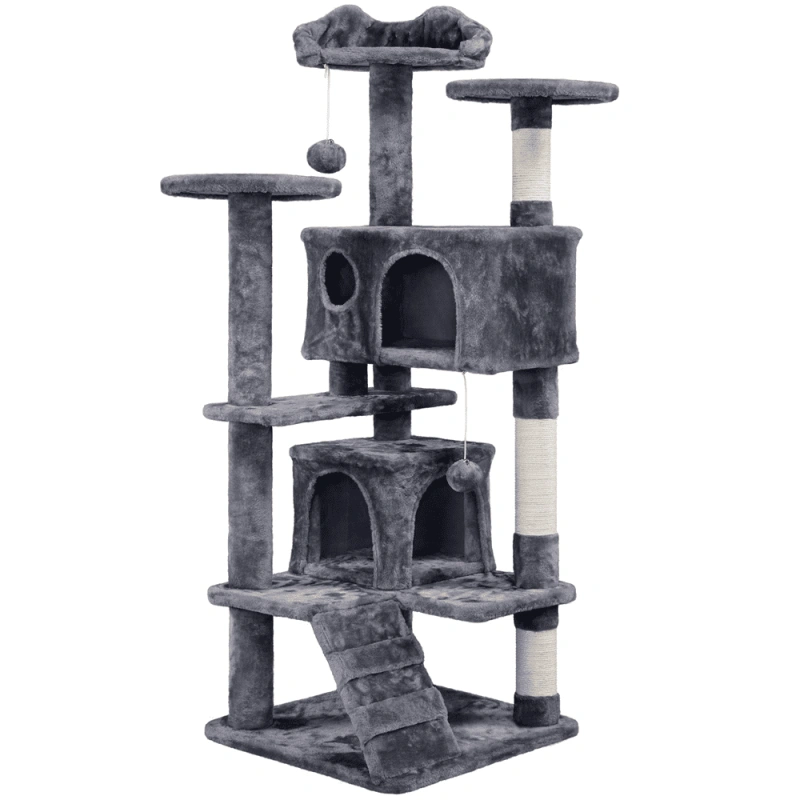 SmileMart 54.5\\\\\\\\\\\\\\\" Double Condo Cat Tree with Scratching Post Tower