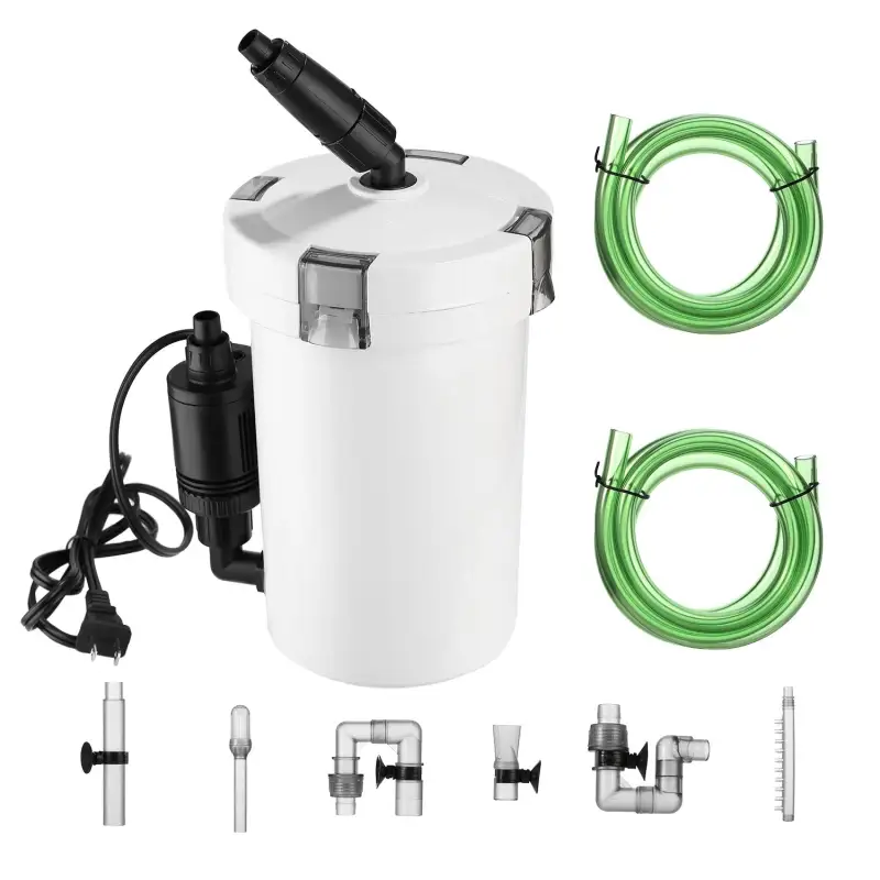 3-Stage External Canister Filter for 28 Gallon Aquarium Fish Tank 105gph 6W Easy Installation Silent