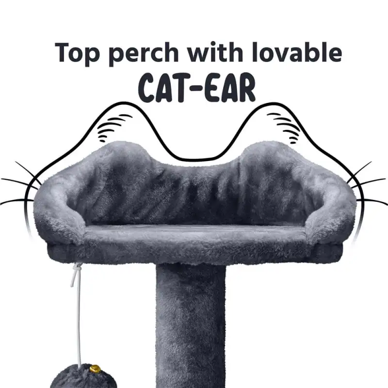 SmileMart 54.5\\\\\\\\\\\\\\\" Double Condo Cat Tree with Scratching Post Tower