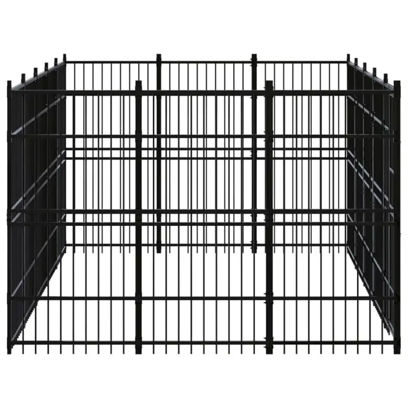 Outdoor Dog Kennel Steel 148.8 ft²