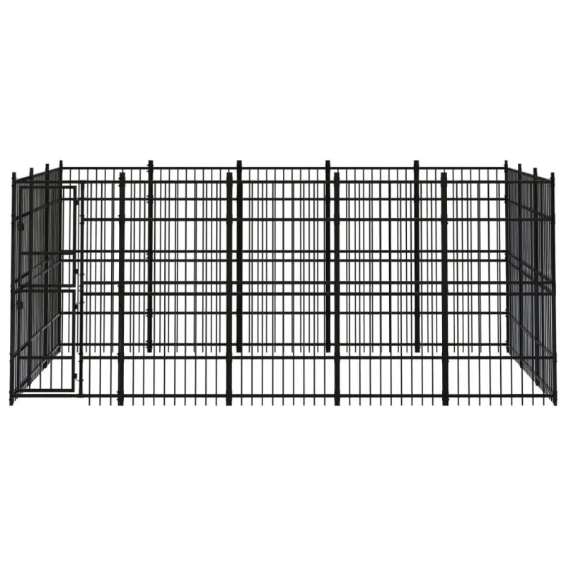 Outdoor Dog Kennel Steel 148.8 ft²