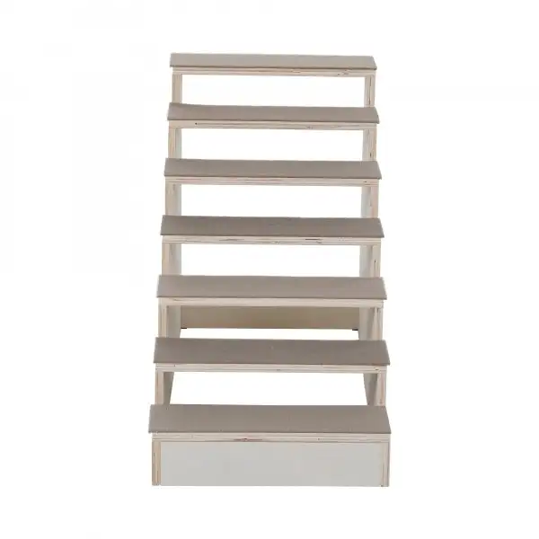 Short-legged Dog Climbing Stairs - Natural Wood Color