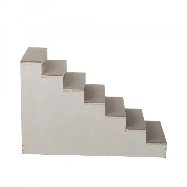 Short-legged Dog Climbing Stairs - Natural Wood Color