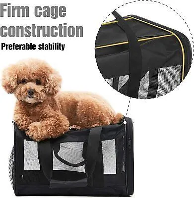ScratchMe Pet Travel Carrier Soft Sided Portable Bag for Cats, Small Dogs,