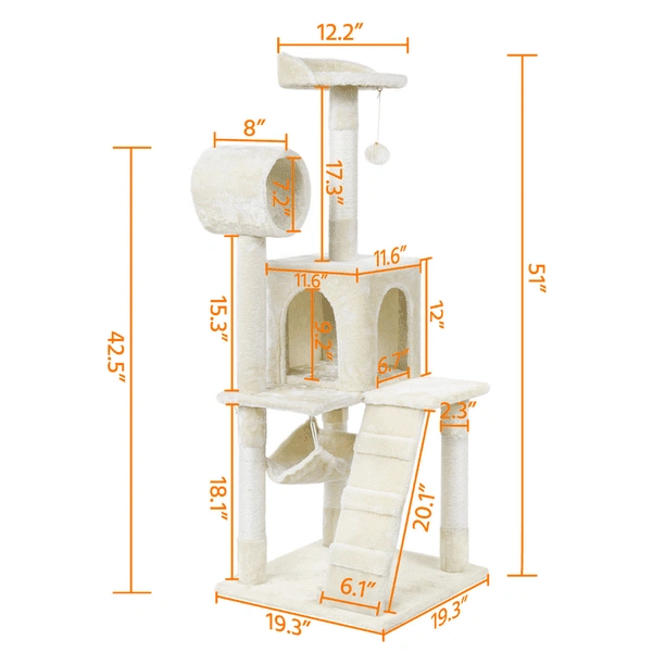 Cat Tree & Condo Scratching Post Tower