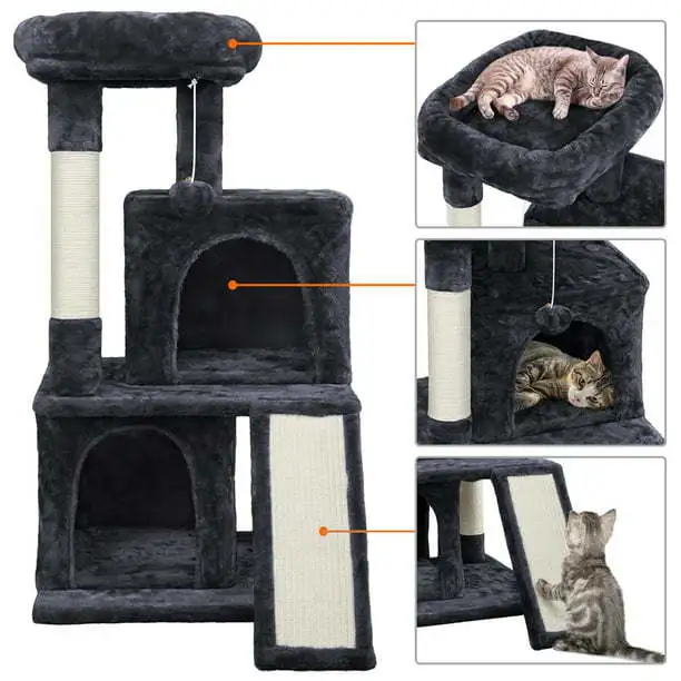 MART 36" Cat Tree with Condo and Scratching Post Tower