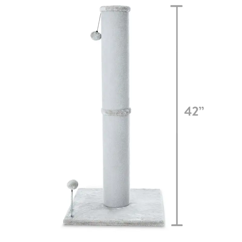 Jumbo Carpet Cat Scratching Post, Gray, 42"