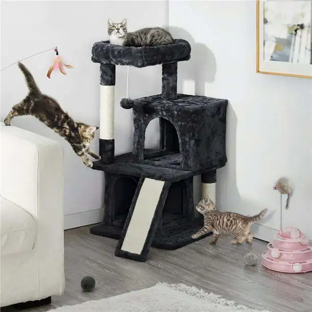 MART 36" Cat Tree with Condo and Scratching Post Tower
