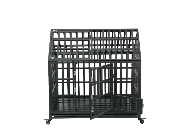 Heavy Duty Dog Cage pet Crate with Roof