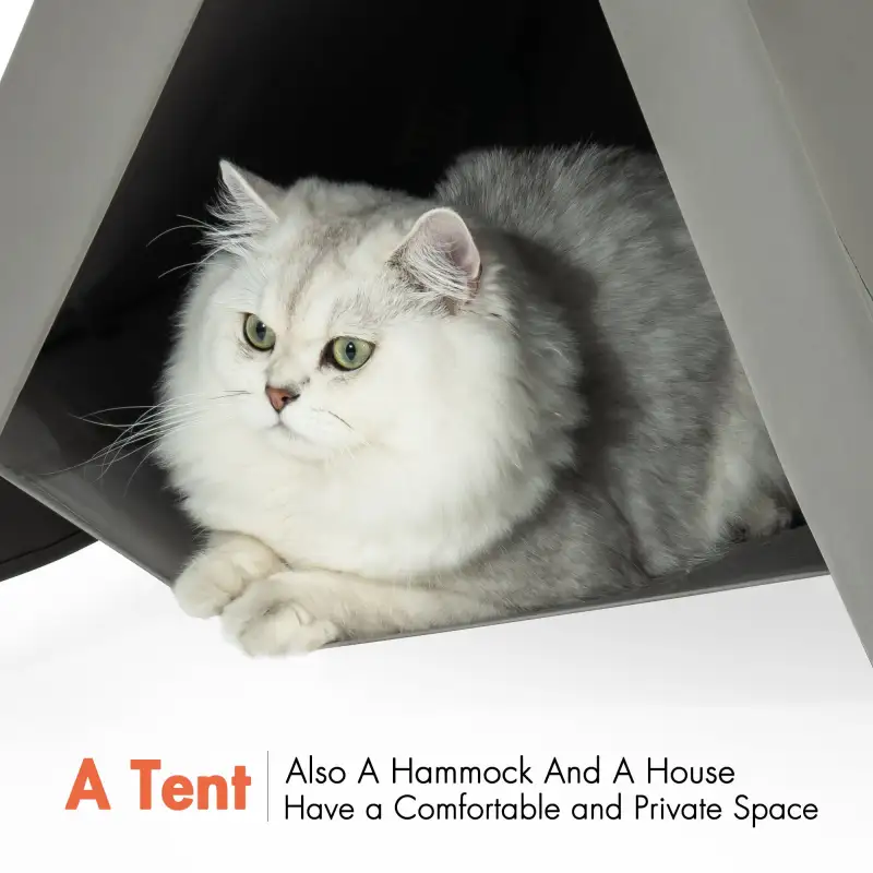 Pet Tent; Cat Tent for Indoor Cats; Wooden Cat House for small Pets; Gray green