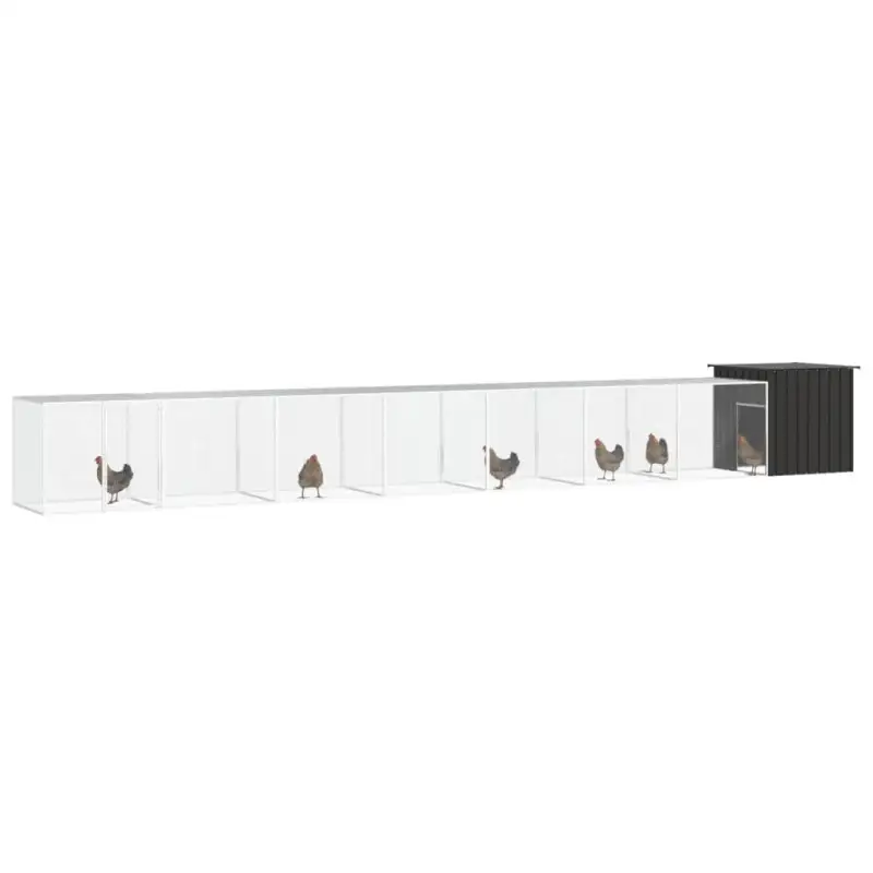 Chicken Cage Anthracite 315"x35.8"x39.4" Galvanized Steel
