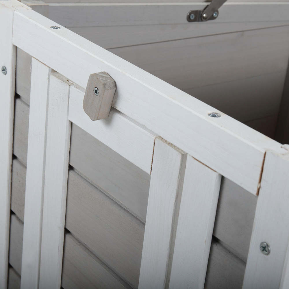 Modern Wooden Rabbit Cat Dog Hutch, Indoor/Outdoor Retreat House with Openable Roof for Small Pets, Weatherproof, Gray