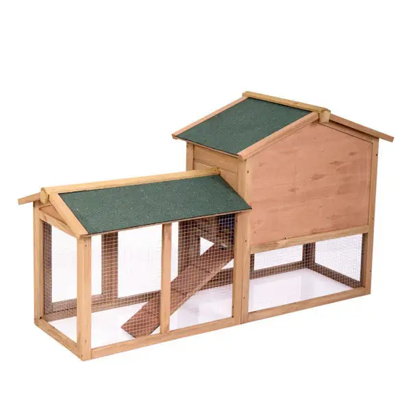 61" Wooden Chicken Coop Hen House Rabbit Wood Hutch Poultry Cage Habitat