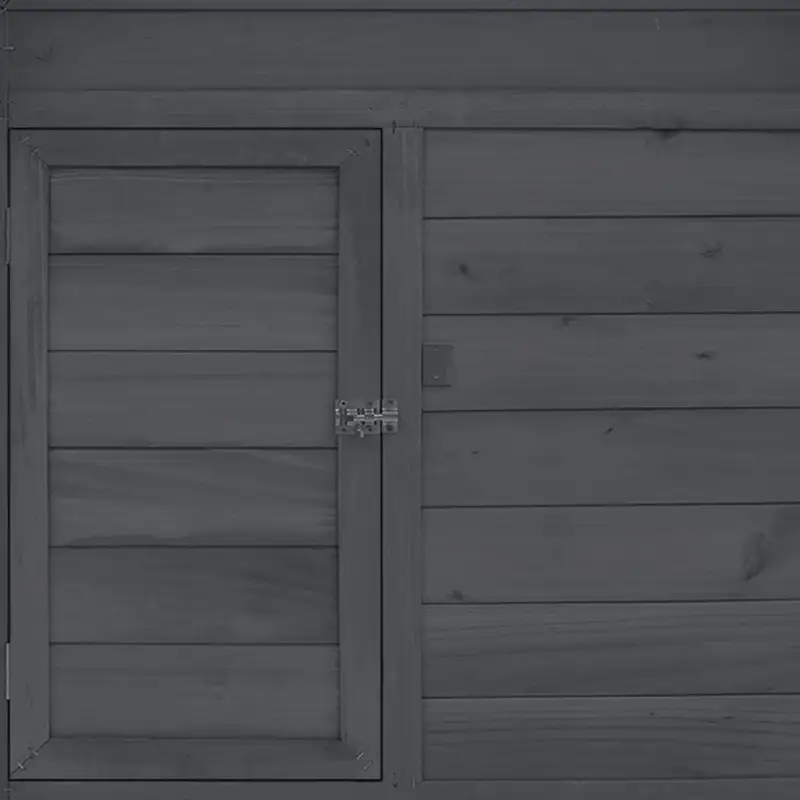 Chicken Coop Gray and White 59.8"x37.7"x43.3" Solid Firwood