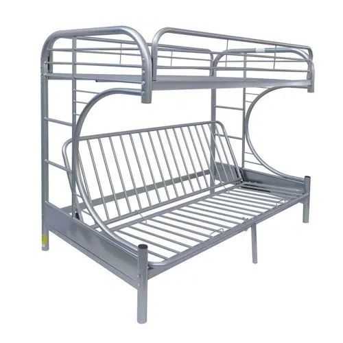 Eclipse Bunk Bed (Twin/Full/Futon) in Silver 02091SI