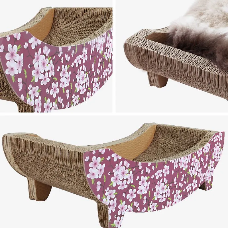 Durable Recycle Board Pads Cat Scratching Post Lounge Bed