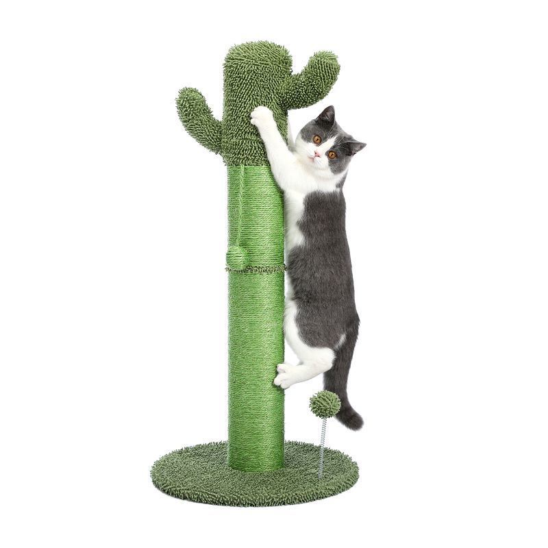 Pet Supplies Cactus Cat Tree Scratcher With Interactive Ball