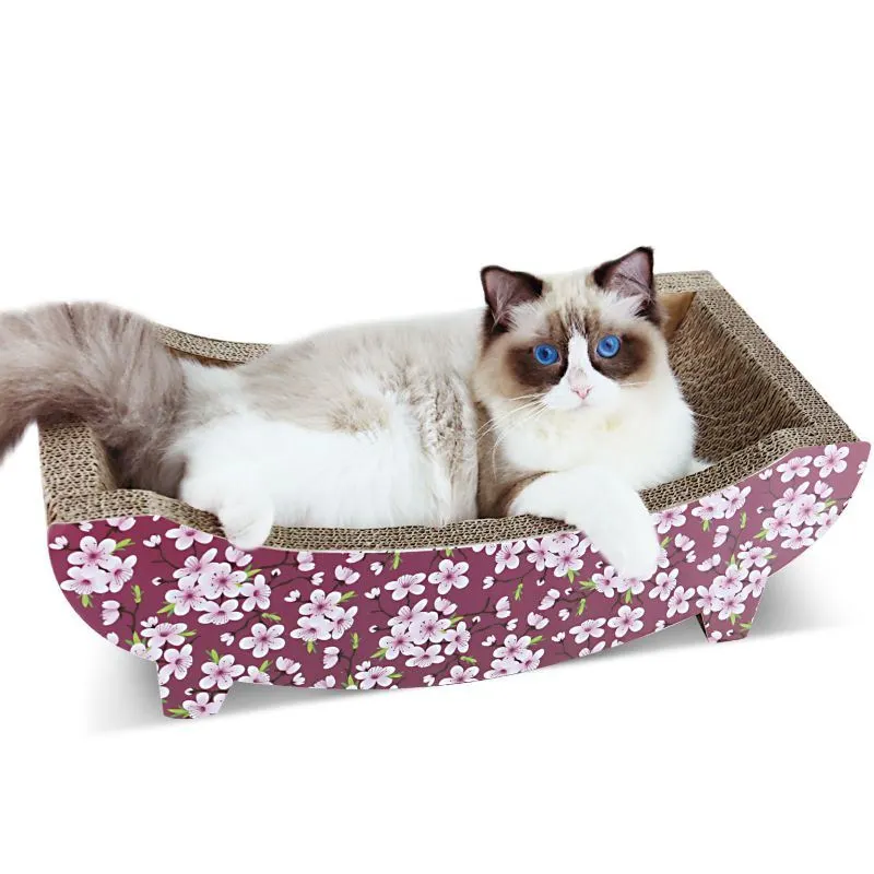 Durable Recycle Board Pads Cat Scratching Post Lounge Bed