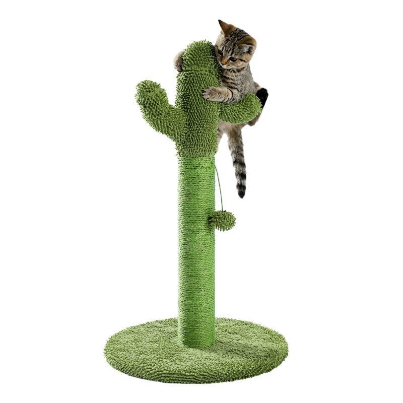 Pet Supplies Cactus Cat Tree Scratcher With Interactive Ball