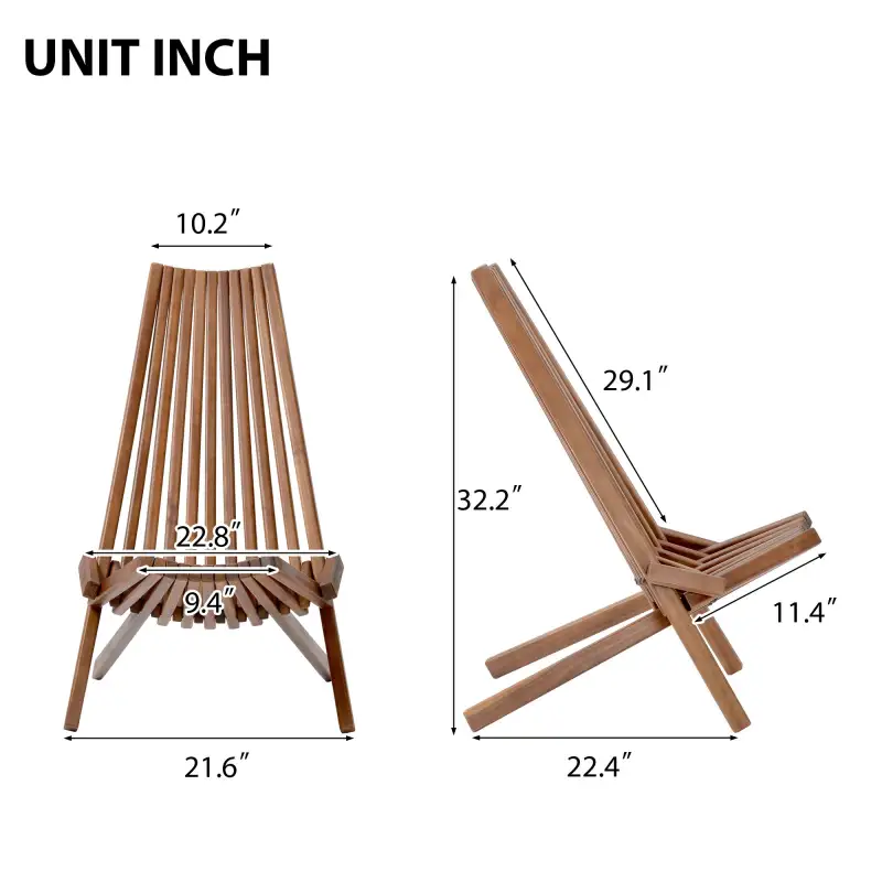 Folding wood chair RT