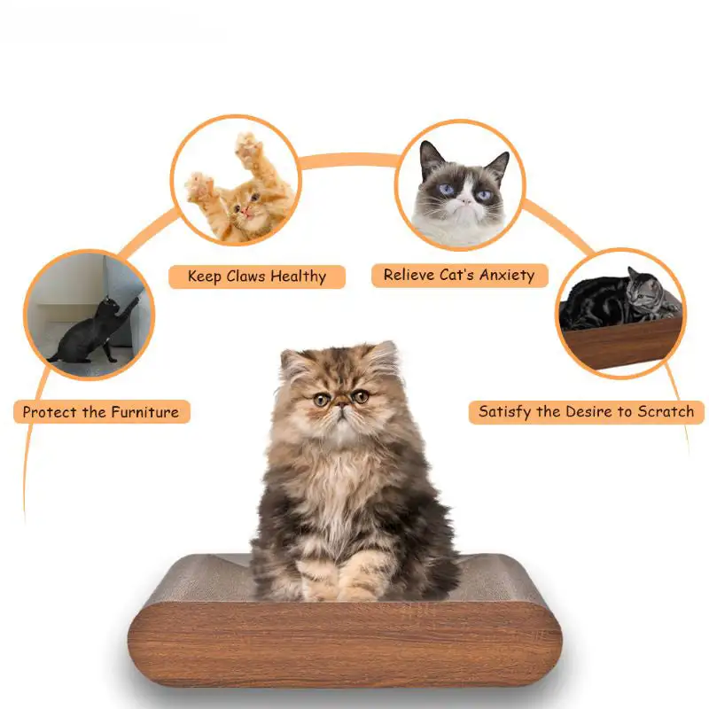 Durable Recycle Board Pads Cat Scratching Post Lounge Bed
