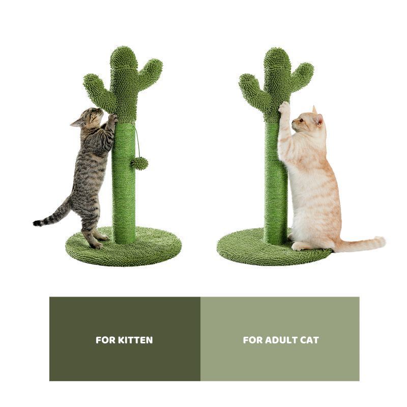 Pet Supplies Cactus Cat Tree Scratcher With Interactive Ball