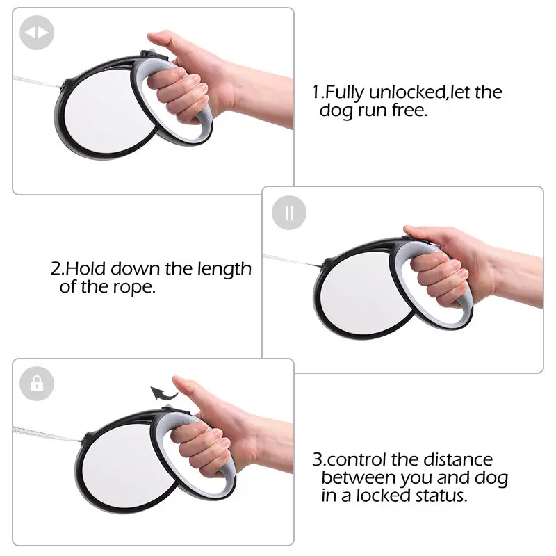 Large Pet Dog Auto Retractable Training Leads