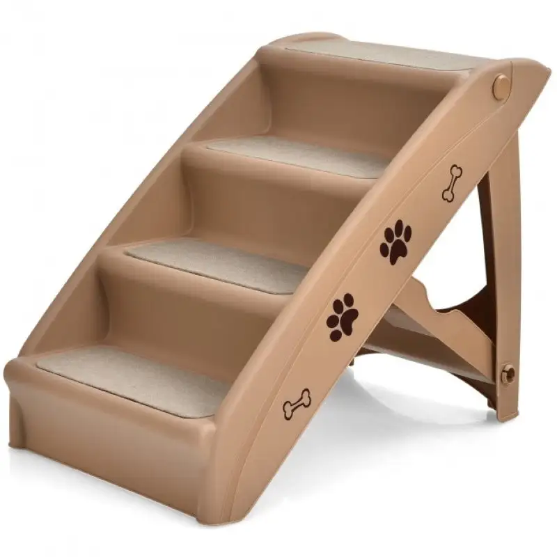 4 Step Anti-Slip Collapsible Plastic Pet Stairs Ladder For Small Dog and Cats