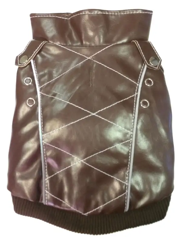 Wuff-Rider Fashion Suede Stitched Pet Coat