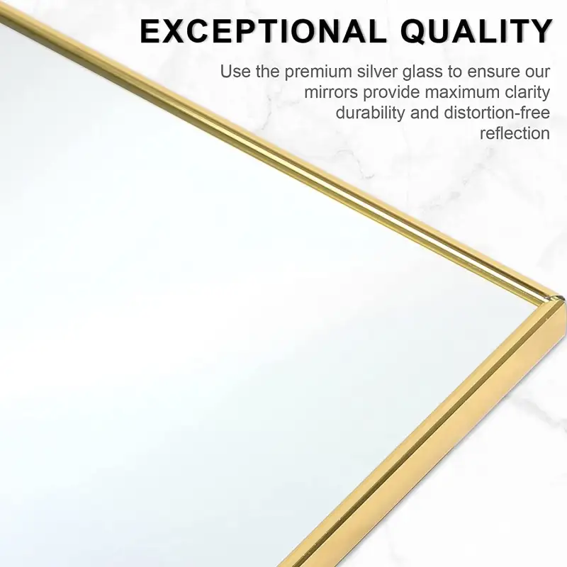Full Length Mirror; Floor Mirror with Stand; Dressing Mirror ; Bedroom Mirror with Aluminium Frame 65&quot;x22&quot;; Gold