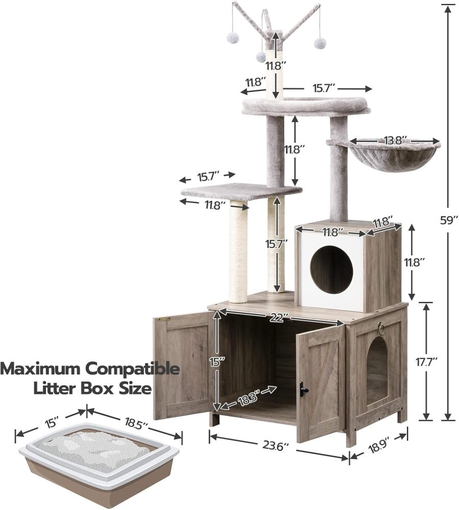 Cat Litter Cabinet: The Hidden Privacy Solution for Your Cat – Integrate a Stylish Cat Litter Box Cabinet Into Your Home With Petnihao’s All-In-One Cat Mansion