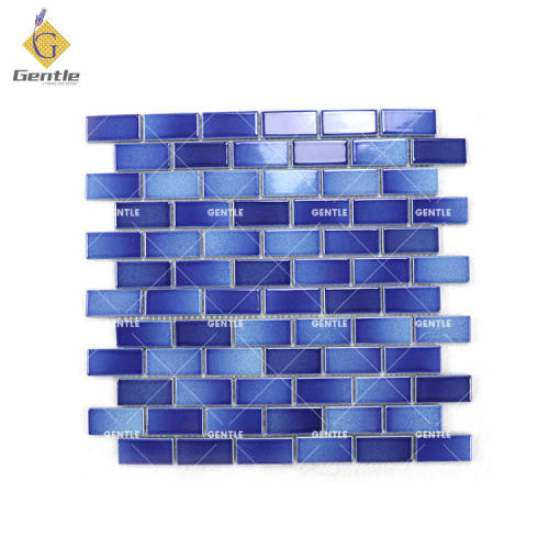 Wholesale Mixed Blue Strip Ceramic Mosaic Tiles
