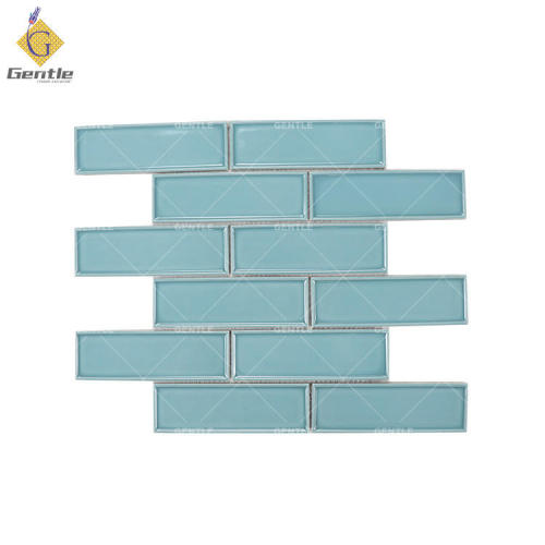 Custom Rectangular Ceramic Mosaic Tiles For Bathroom