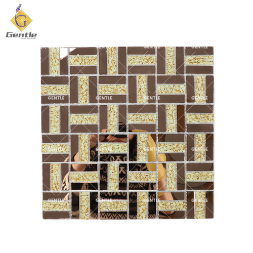Wholesale Golden Self-stick Mirror Glass Mosaic Tiles