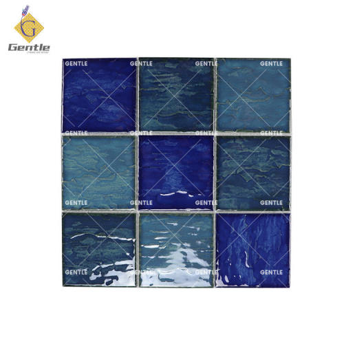 Wholesale Square Marble Texture Ceramic Mosaic Tiles For Swimming Pool