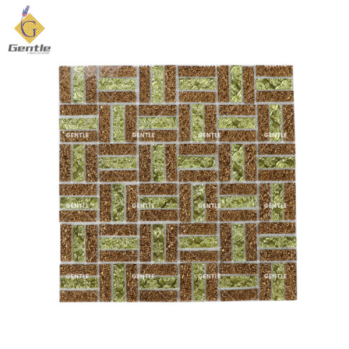 Custom Luxurious Silver Gold Mirror Glass Mosaic Tiles