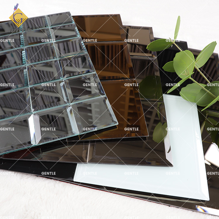 Custom 50X50MM Silvery Mirror Glass Mosaic Tiles